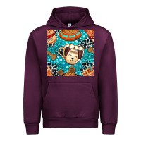 Mauve Wine dog coffee cups and food container with cowhide seamless pattern bbs Urban Hoodie - BundleAndBundleShop