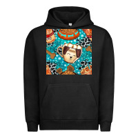 Pigment Black dog coffee cups and food container with cowhide seamless pattern bbs Urban Hoodie - BundleAndBundleShop
