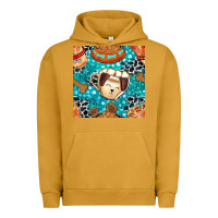 Pigment Peanut Butter dog coffee cups and food container with cowhide seamless pattern bbs Urban Hoodie - BundleAndBundleShop