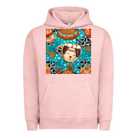 Pigment Salmon dog coffee cups and food container with cowhide seamless pattern bbs Urban Hoodie - BundleAndBundleShop