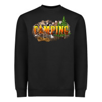 Black camping Heavyweight Sweatshirt - NancyCooperArtShop