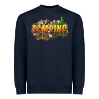 Navy camping Heavyweight Sweatshirt - NancyCooperArtShop