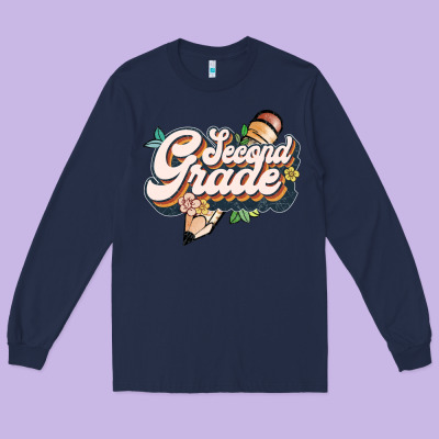 Second Grade Long Sleeve Tee Designed By Jahusdesignshop