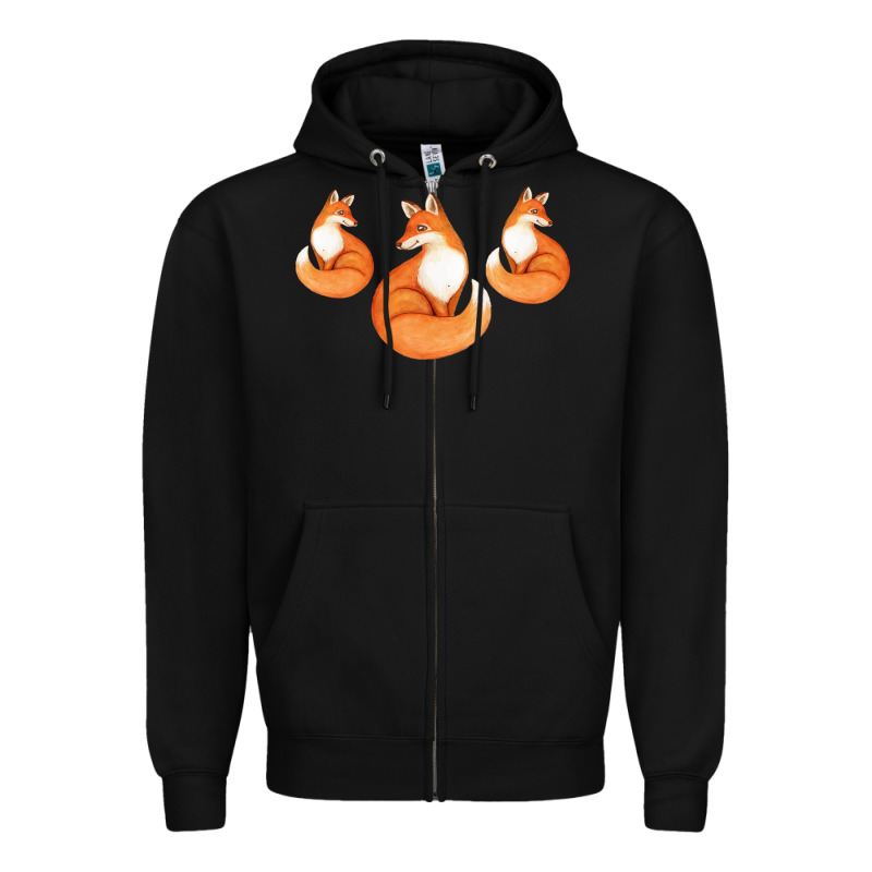 Three Little Foxes In Fox Family I Gift Zipper Hoodie by Bettercallsaul | Teevron