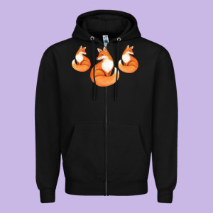 Three Little Foxes In Fox Family I Gift Zipper Hoodie Designed By Bettercallsaul