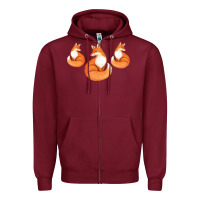 Burgundy Three Little Foxes IN Fox Family I Gift Zipper Hoodie - Bettercallsaul