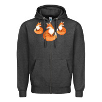 Charcoal Heather Three Little Foxes IN Fox Family I Gift Zipper Hoodie - Bettercallsaul