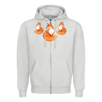 Dove Grey Three Little Foxes IN Fox Family I Gift Zipper Hoodie - Bettercallsaul
