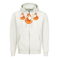 Oatmeal Heather Three Little Foxes IN Fox Family I Gift Zipper Hoodie - Bettercallsaul