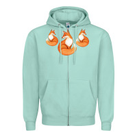 Seafoam Three Little Foxes IN Fox Family I Gift Zipper Hoodie - Bettercallsaul