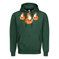 Sports Green Three Little Foxes IN Fox Family I Gift Zipper Hoodie - Bettercallsaul