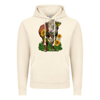 Vintage Artic hereford bull with sunflowers Vintage Hoodie - LillyAllenDesigns