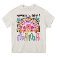 Cream happiness is being a mama Heavy Core Tee - JahusDesignShop