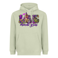 Matcha Love Mardi Gras with gnome Heavyweight Hoodie - HowdyJamesFarm