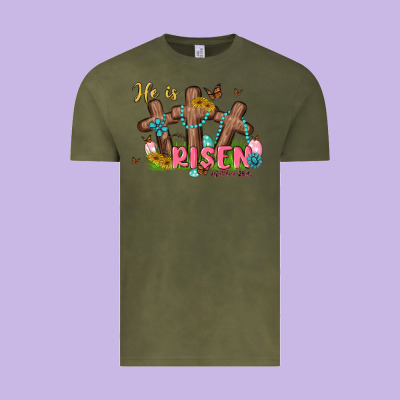 He Is Risen Vintage Tee Designed By Maliassmallbusiness