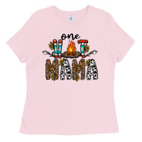 Bubblegum Pink one hot mama Ladies Tee - CowhideDigitalArt