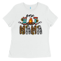 White one hot mama Ladies Tee - CowhideDigitalArt