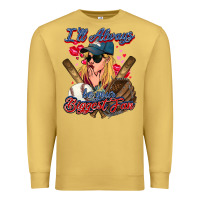 Antique Gold I'll always be your biggest fan Baseball Premium Sweatshirt - HowdyJamesFarm