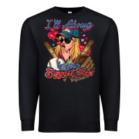Black I'll always be your biggest fan Baseball Premium Sweatshirt - HowdyJamesFarm