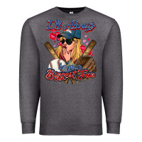 Charcoal Heather I'll always be your biggest fan Baseball Premium Sweatshirt - HowdyJamesFarm