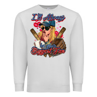 Dove Grey I'll always be your biggest fan Baseball Premium Sweatshirt - HowdyJamesFarm