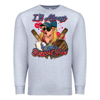 Heather Grey I'll always be your biggest fan Baseball Premium Sweatshirt - HowdyJamesFarm