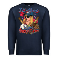 Navy I'll always be your biggest fan Baseball Premium Sweatshirt - HowdyJamesFarm