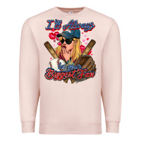 Pale Pink I'll always be your biggest fan Baseball Premium Sweatshirt - HowdyJamesFarm