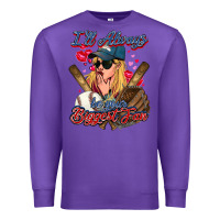 Purple I'll always be your biggest fan Baseball Premium Sweatshirt - HowdyJamesFarm