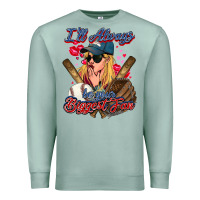 Seafoam I'll always be your biggest fan Baseball Premium Sweatshirt - HowdyJamesFarm