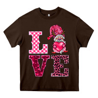 Chocolate Brown love gnomies Heavy Core Tee - BarkalooDesign