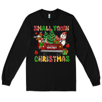 Black Christmas Santa and reindeer truck Long Sleeve Tee - MaliasSmallBusiness