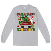 Christmas Santa And Reindeer Truck Long Sleeve Tee | Teevron