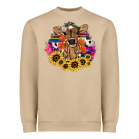 Mushroom baby cow flower Heavyweight Sweatshirt - NancyCooperArtShop