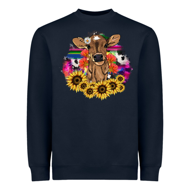 Baby Cow Flower Heavyweight Sweatshirt by NancyCooperArtShop | Teevron