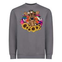 Storm baby cow flower Heavyweight Sweatshirt - NancyCooperArtShop