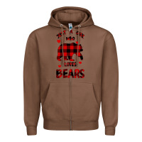 Chestnut Just A Girl Who Loves Bears Zipper Hoodie - Bettercallsaul