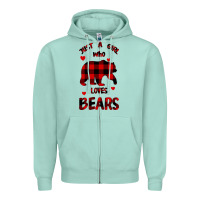 Just A Girl Who Loves Bears Zipper Hoodie | Teevron