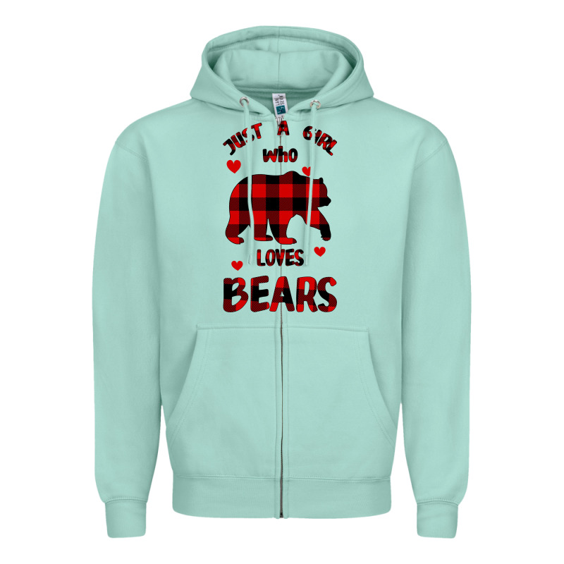 Just A Girl Who Loves Bears Zipper Hoodie by Bettercallsaul | Teevron