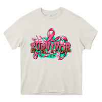 Cream survivor Heavy Core Tee - AdoDesignShop