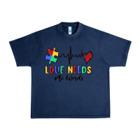 Navy love needs no words Urban Heavy Tee - MaliasSmallBusiness