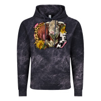 Cloud Black hereford bull western background Vintage Hoodie - LillyAllenDesigns