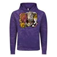 Cloud Purple hereford bull western background Vintage Hoodie - LillyAllenDesigns