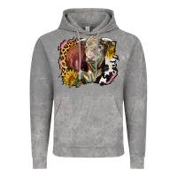 Cloud Rock hereford bull western background Vintage Hoodie - LillyAllenDesigns