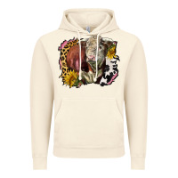 Vintage Artic hereford bull western background Vintage Hoodie - LillyAllenDesigns