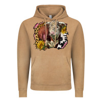 Vintage Camel hereford bull western background Vintage Hoodie - LillyAllenDesigns