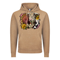 Vintage Coffee hereford bull western background Vintage Hoodie - LillyAllenDesigns
