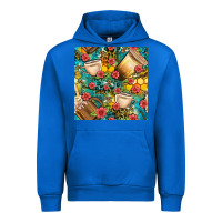 Cobalt honey and bee coffee cup with flowers and leopard seamless pattern bbs Urban Hoodie - BundleAndBundleShop