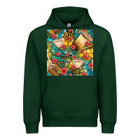 Forest Green honey and bee coffee cup with flowers and leopard seamless pattern bbs Urban Hoodie - BundleAndBundleShop