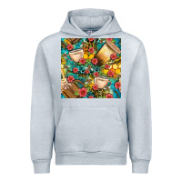 Heather Grey honey and bee coffee cup with flowers and leopard seamless pattern bbs Urban Hoodie - BundleAndBundleShop